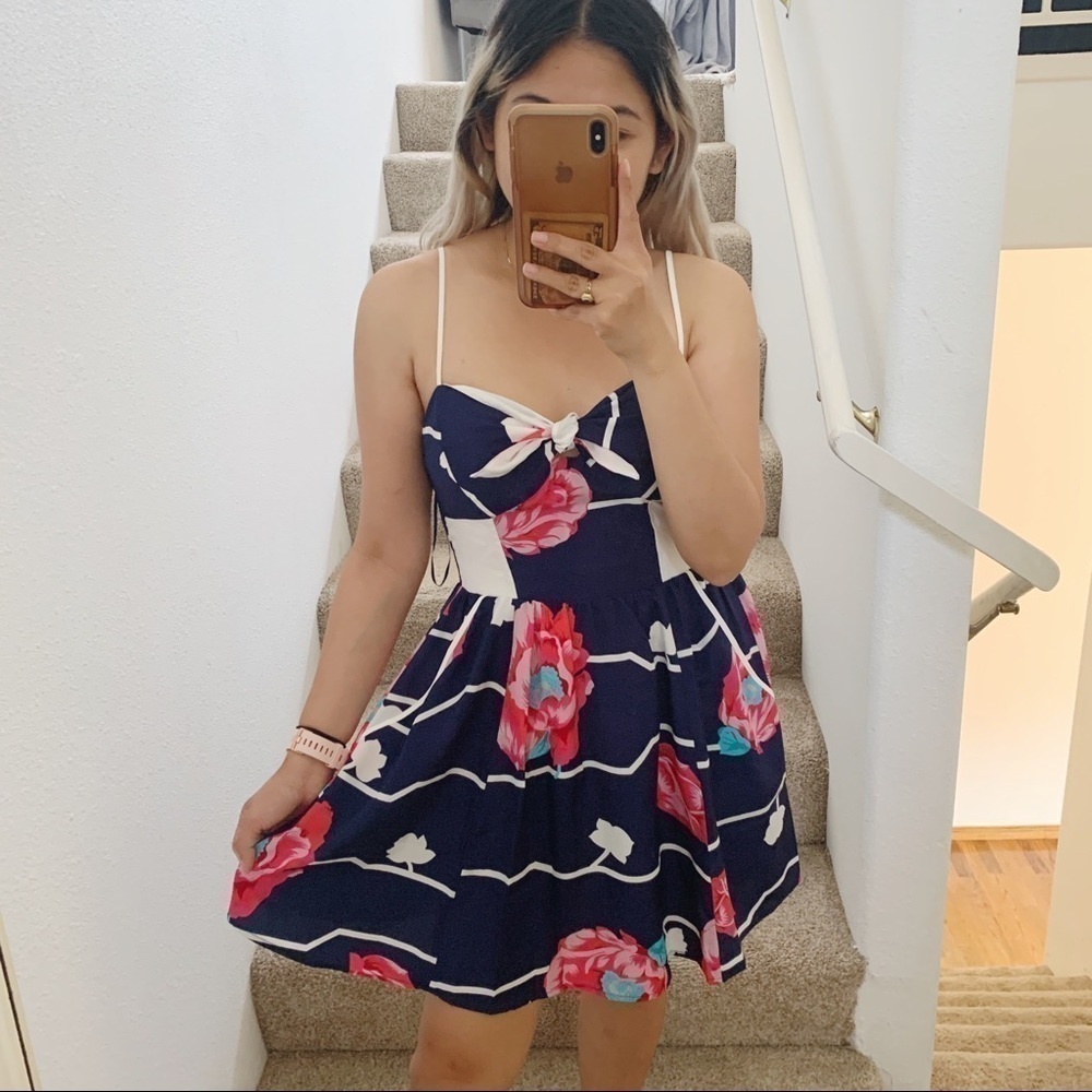 Yumi Kim Sneak Peek Fit & Flare Floral Blue Dress​​​​​​